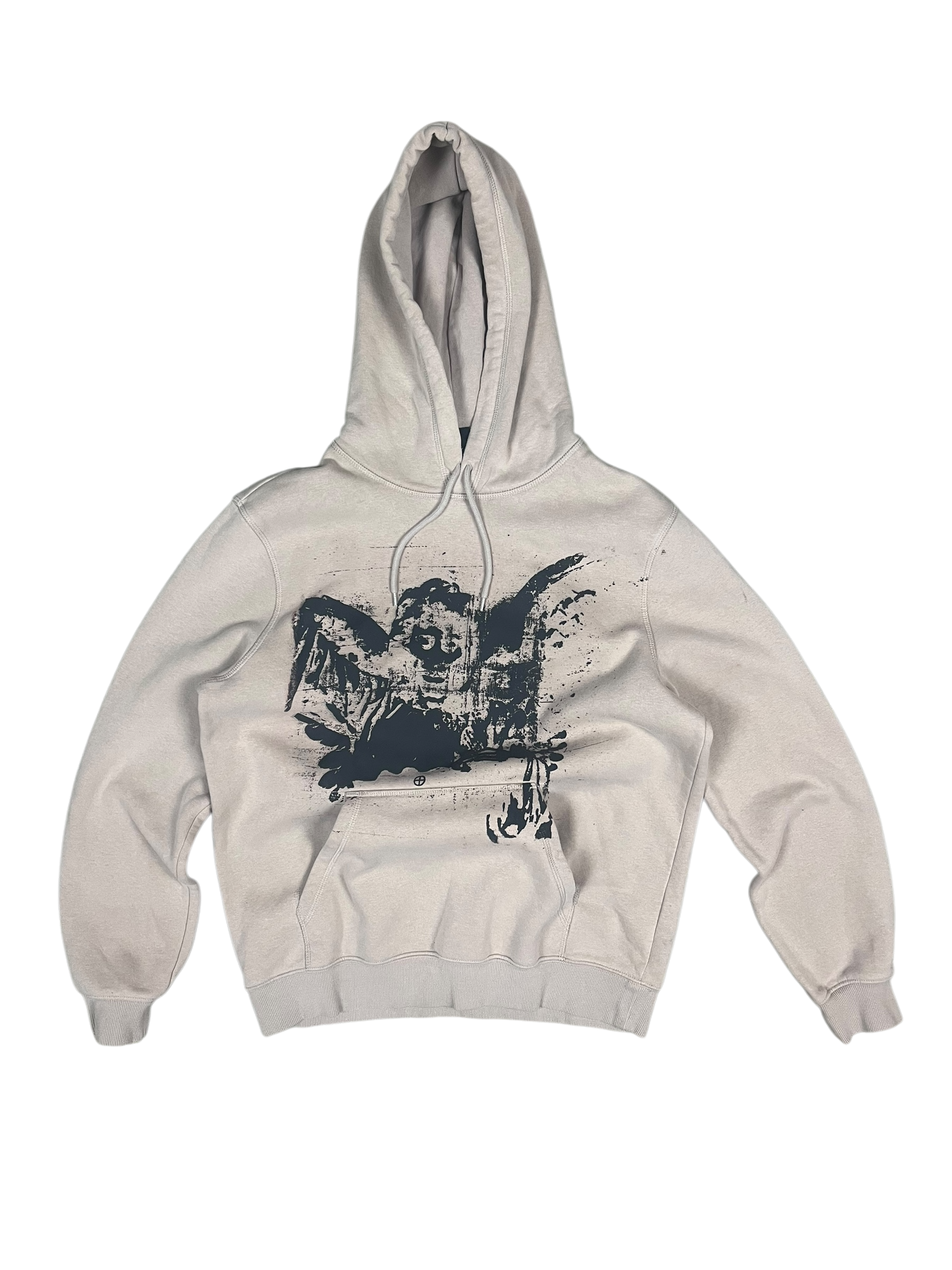 Khaki’ Black Ink Hoodie - Medium