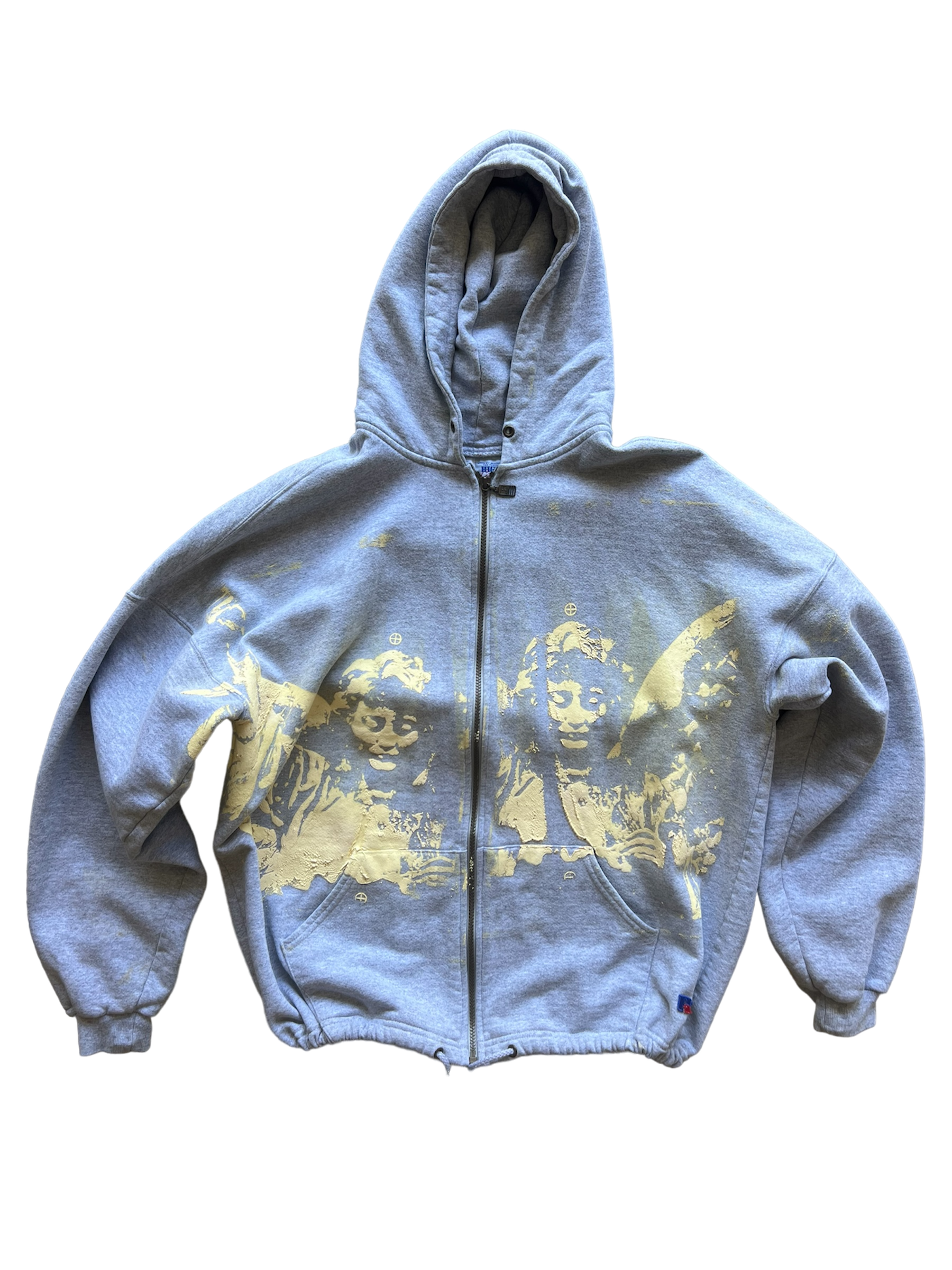 Gray Double-Angel Zip up - L